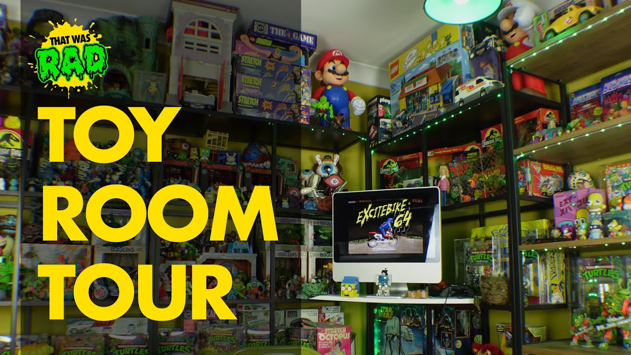 Vintage Toy Room Tour - Look at our shelves! - TMNT, Ghostbusters, MOTU, Toxic Crusaders and customs