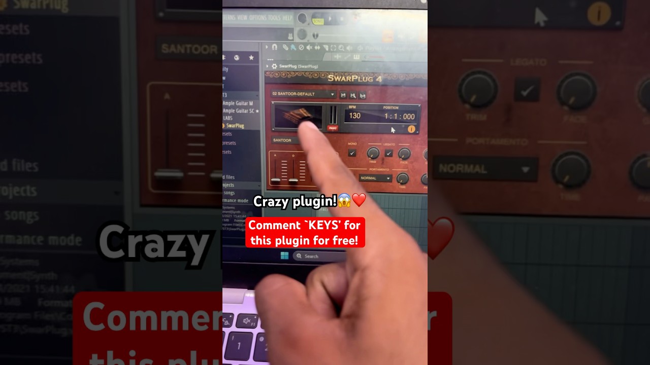 Attention Musicians!⚠️ Indian plugin free!! #midi #santoor #indianplugin #swarplug #swarplug4