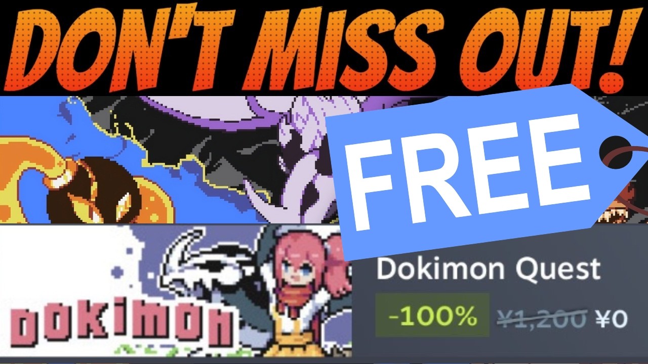 Dokimon Quest is 100% OFF ON STEAM RIGHT NOW!!!