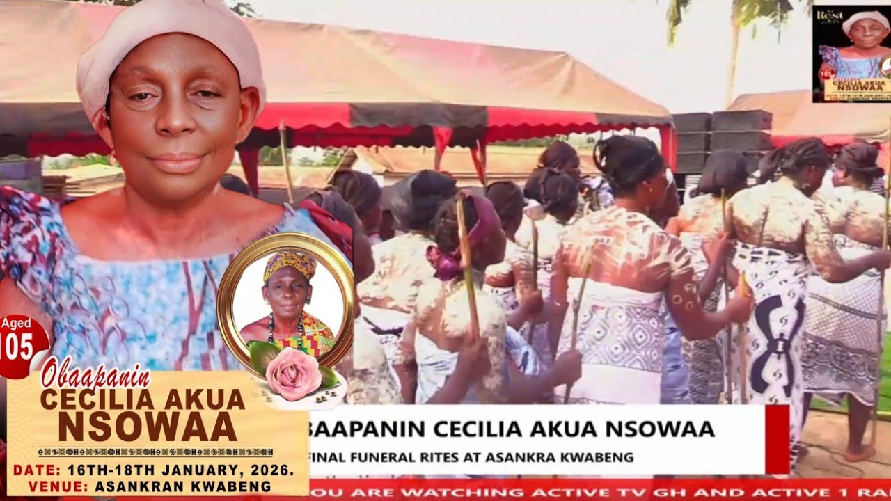 Burial Service For The Late Obaapayin Cecilia Akua Nsowaa at wassa kwabeng.  105 years. 