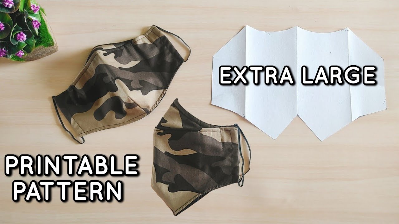3D Mask New Design for Men| Extra Large Size | Printable Pattern 👇