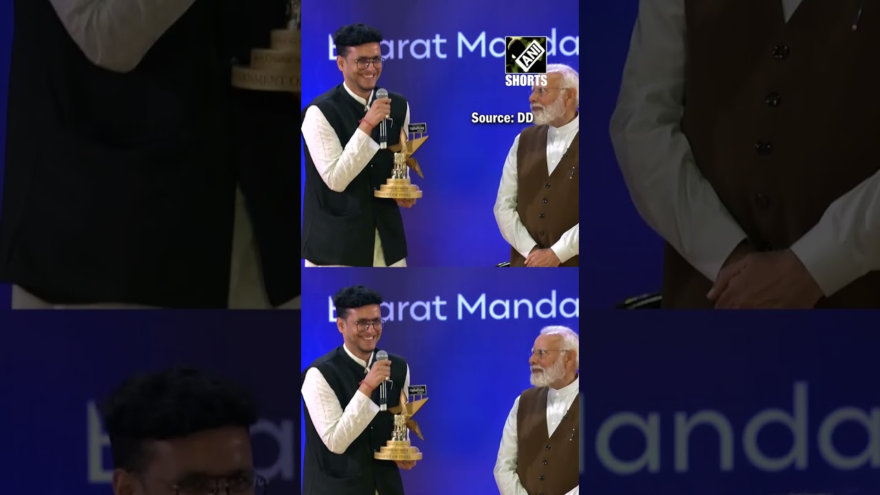Nischay Malhan gets Gaming Creator Award from PM Modi