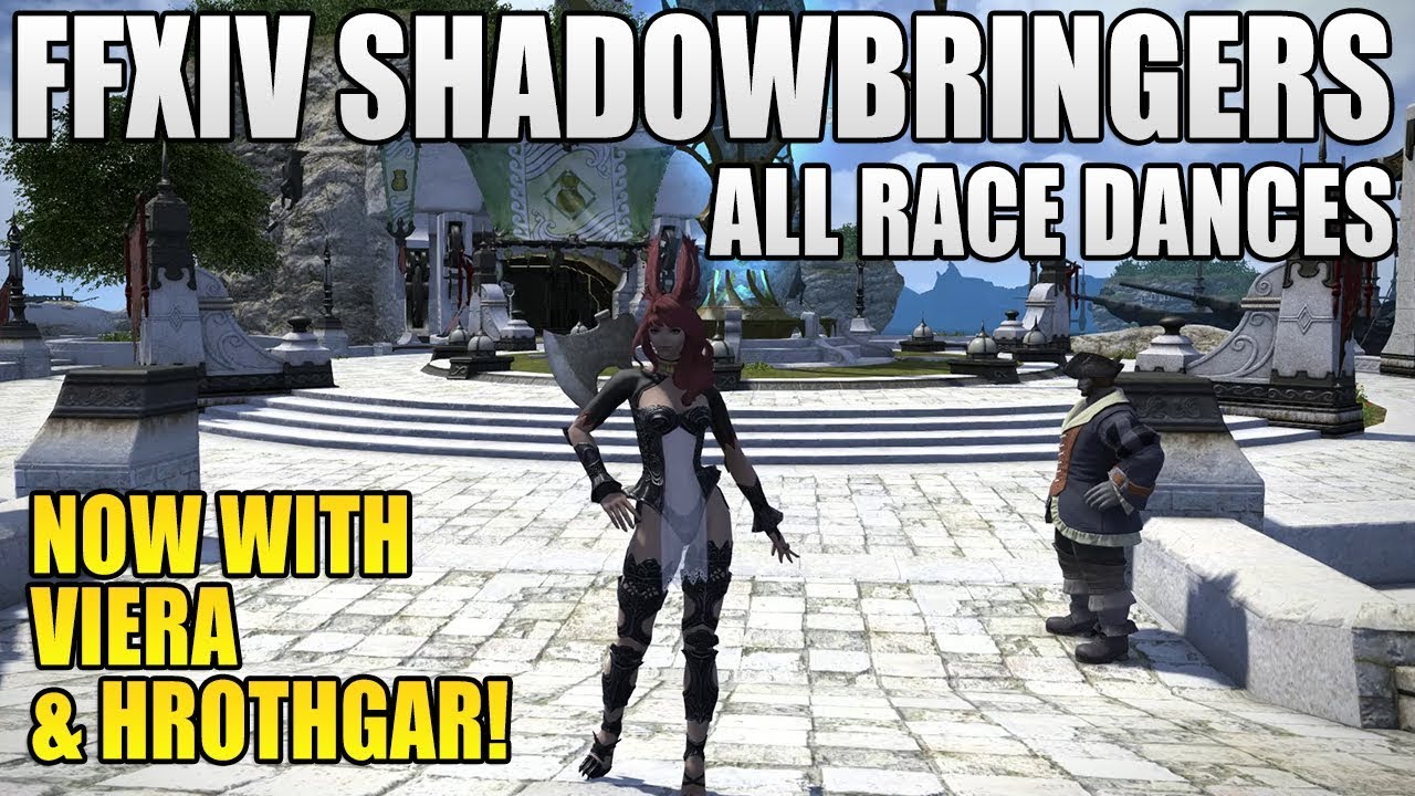 FFXIV Shadowbringers - All Race Dances (Viera and Hrothgar Included)