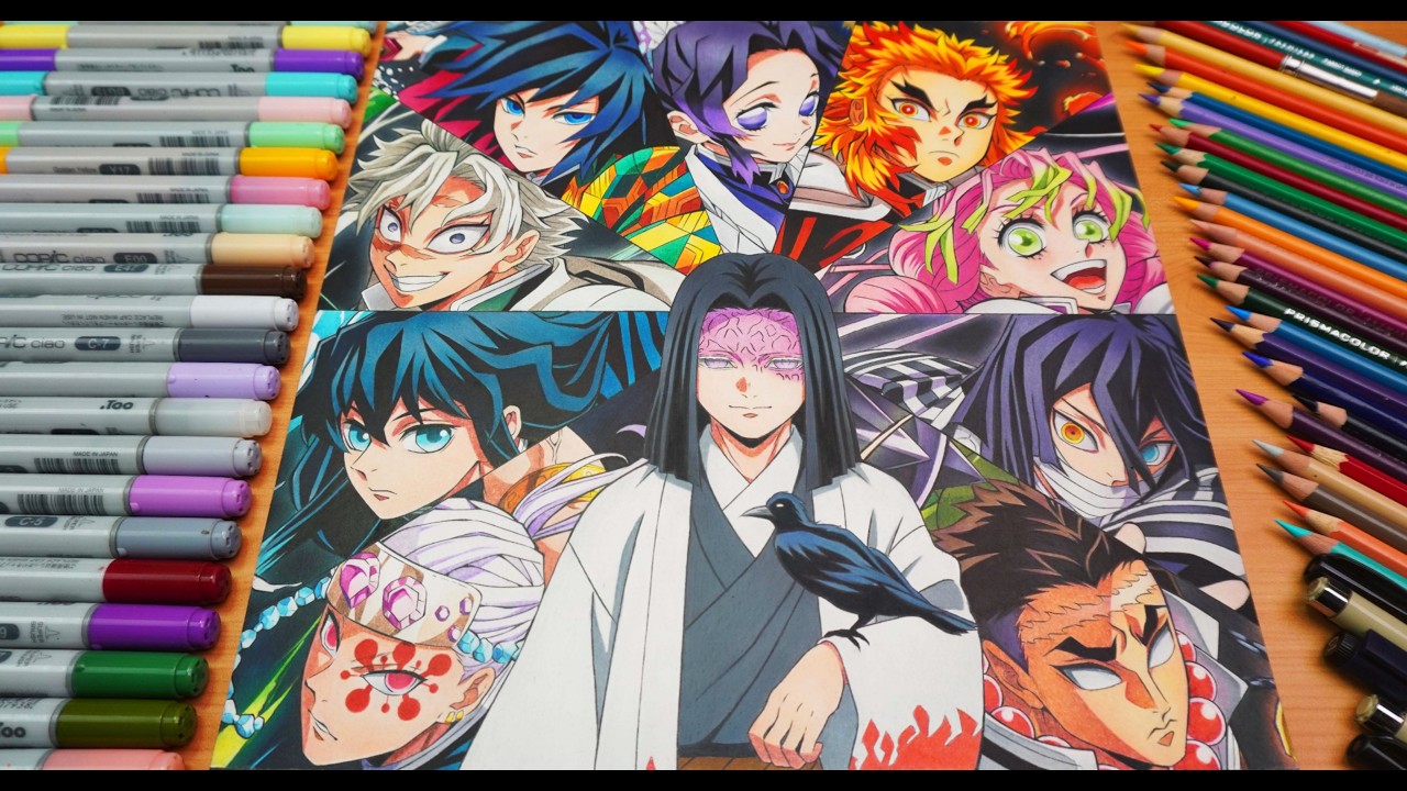 Drawing Ubuyashiki X Hashira | Demon slayer / 鬼滅の刃