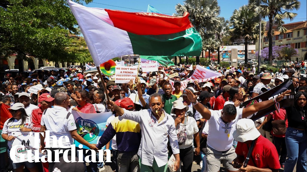 Anti-government protesters in Madagascar celebrate president's impeachment