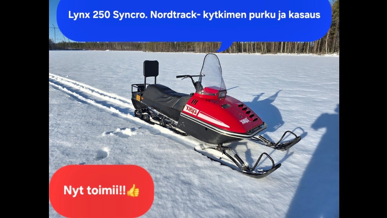 Lynx 250 Syncro: Nordtrak-kytkimen purku, kasaus ja MYSTEERIVIAN ratkaisu