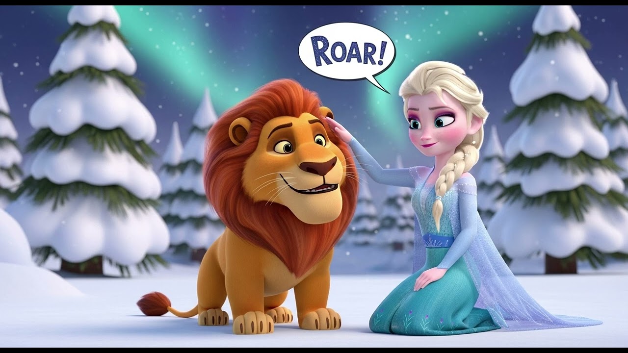 Elsa and the Lion’s Calm Roar Moments 🦁❄️