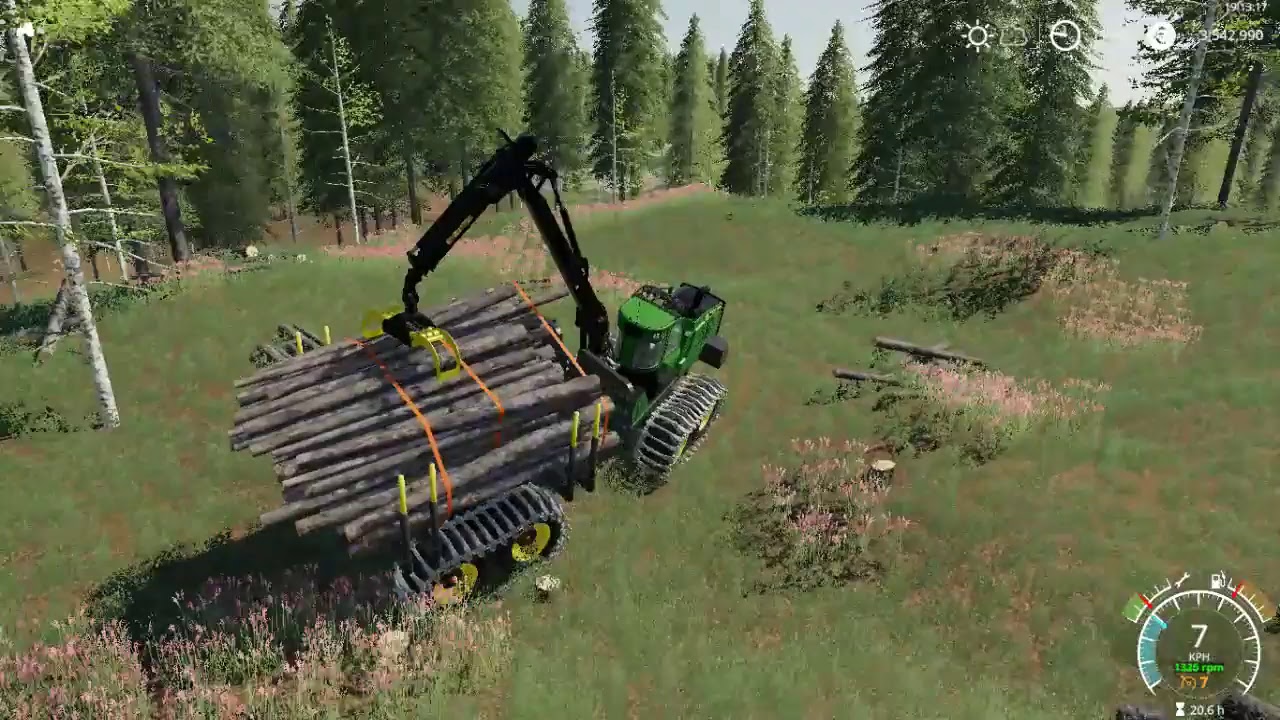Nordisk skogsdrift. Forwording John deere 1910 Execut modding. Map by Amdal