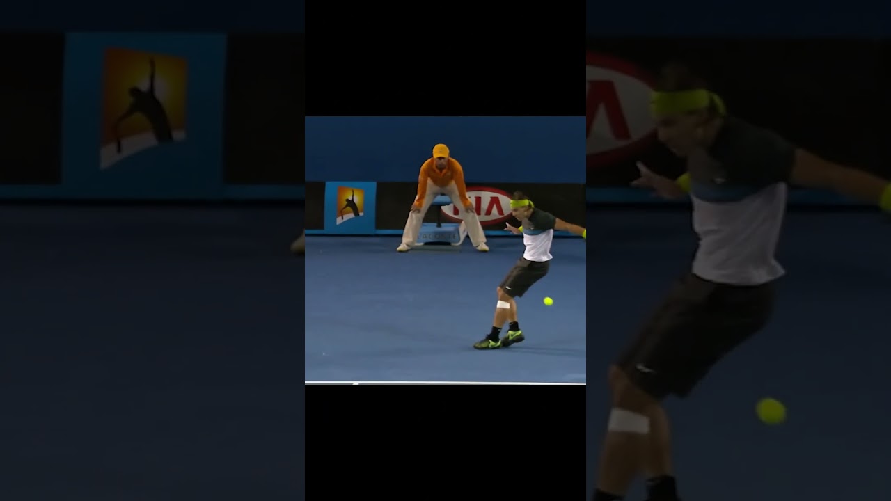 Nadal's Iconic Banana Shot 🍌 | AO 2009 vs Verdasco #buzzer #tennis #nadal