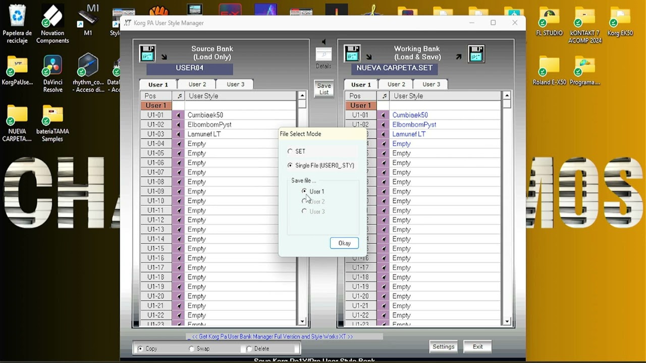 Como Organizar Ritmos en Korg Ek50 CSA