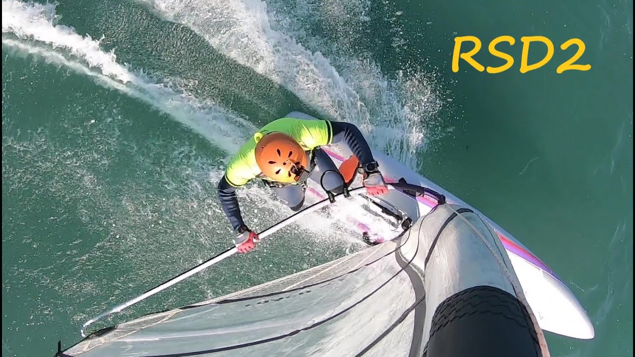 RSD2 elite  9,5 m2 in 15 knots - Windsurfing with Raceboard Exocet