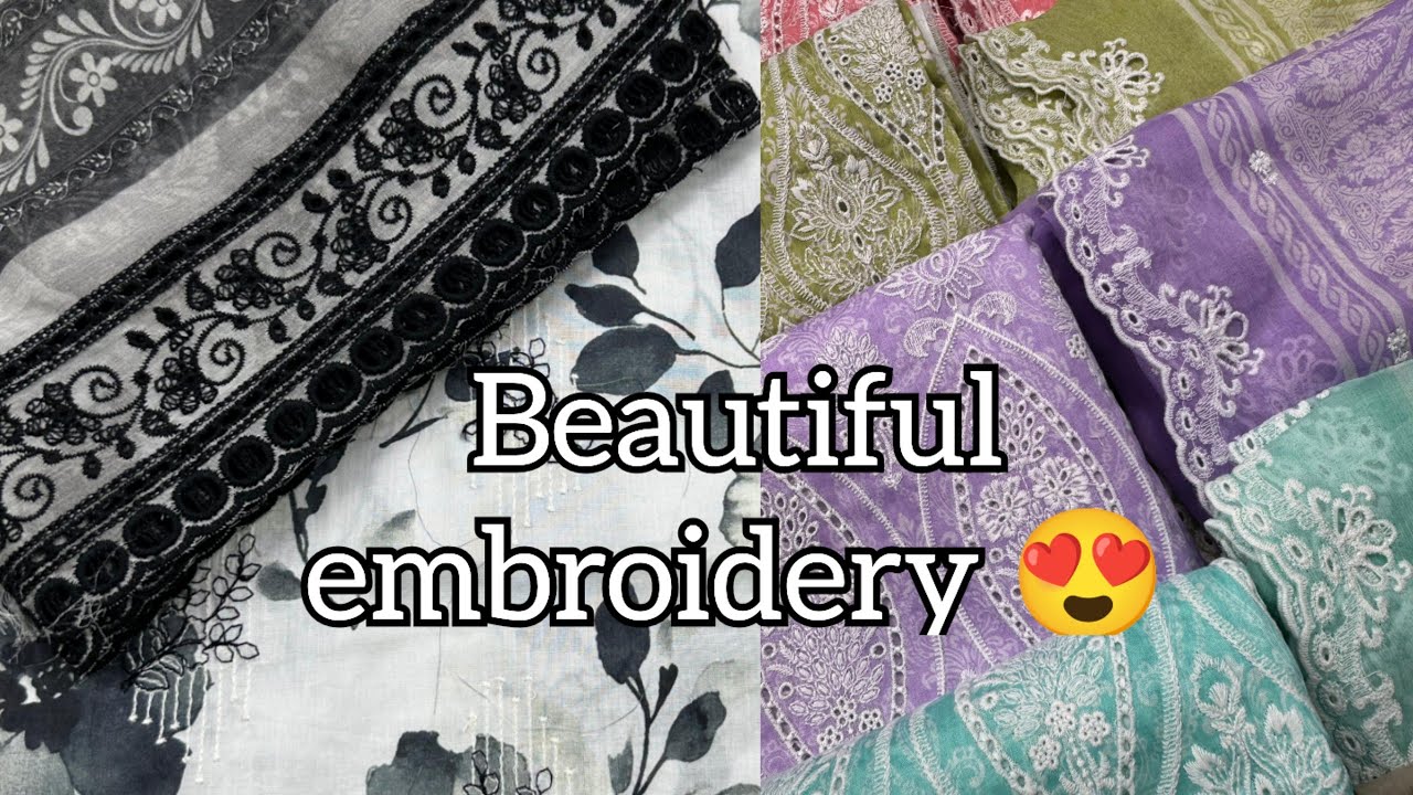 Latest embroidery dress collection | dhaga embroidery lawn | embroidery dresses | house of cut piece