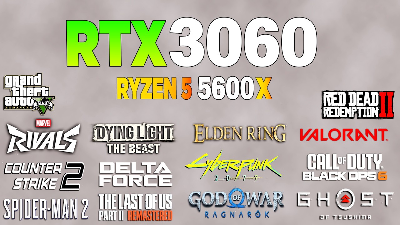 RTX 3060 + Ryzen 5 5600x - Test in 15 Games 1440p
