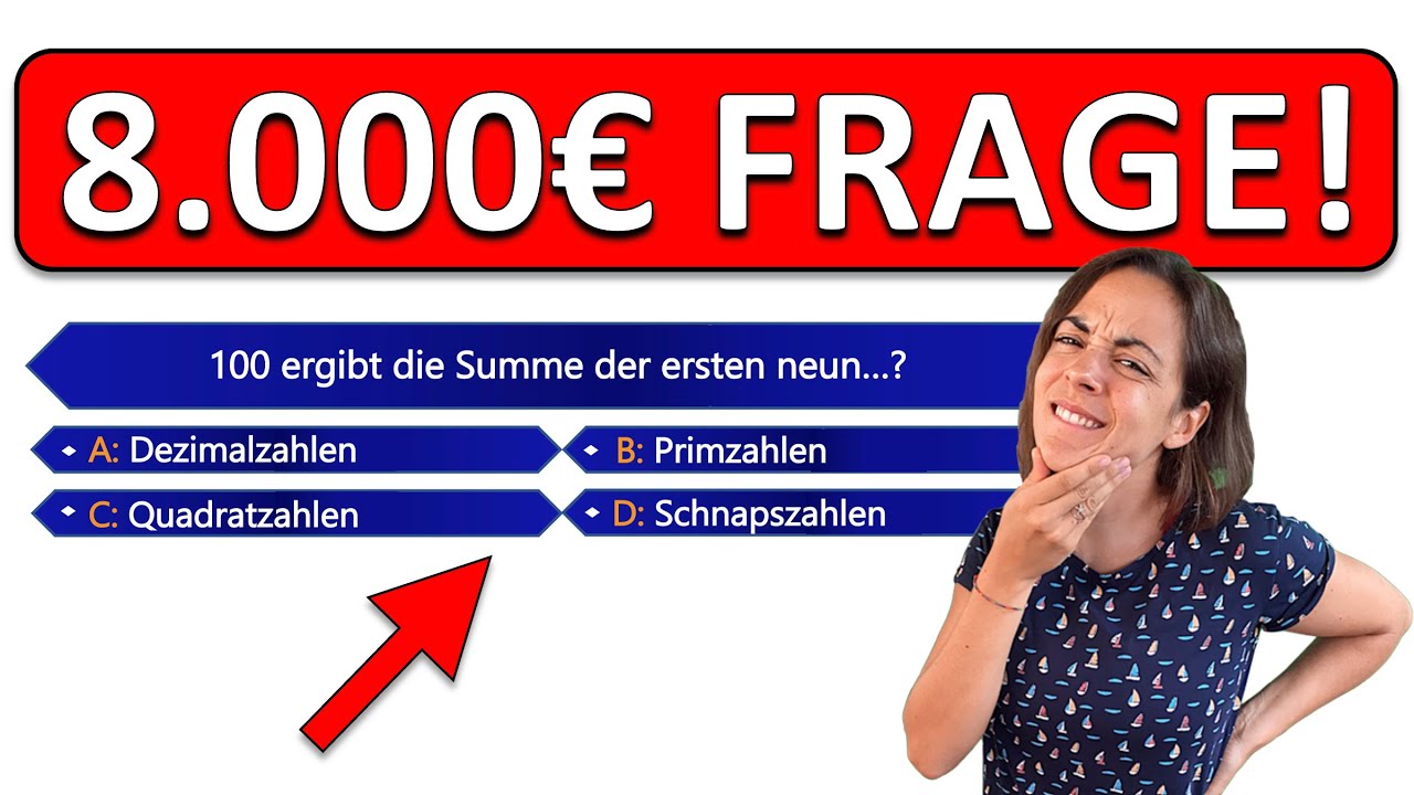🚀🚀🚀 Schaffst DU die 8.000€ Frage? | WER WIRD MILLIONÄR? (Matheaufgabe)