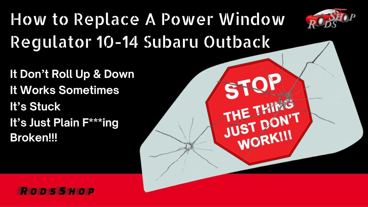 How to replace drivers door window regulator on a 2012 Subaru Outback: Power window motor Subaru