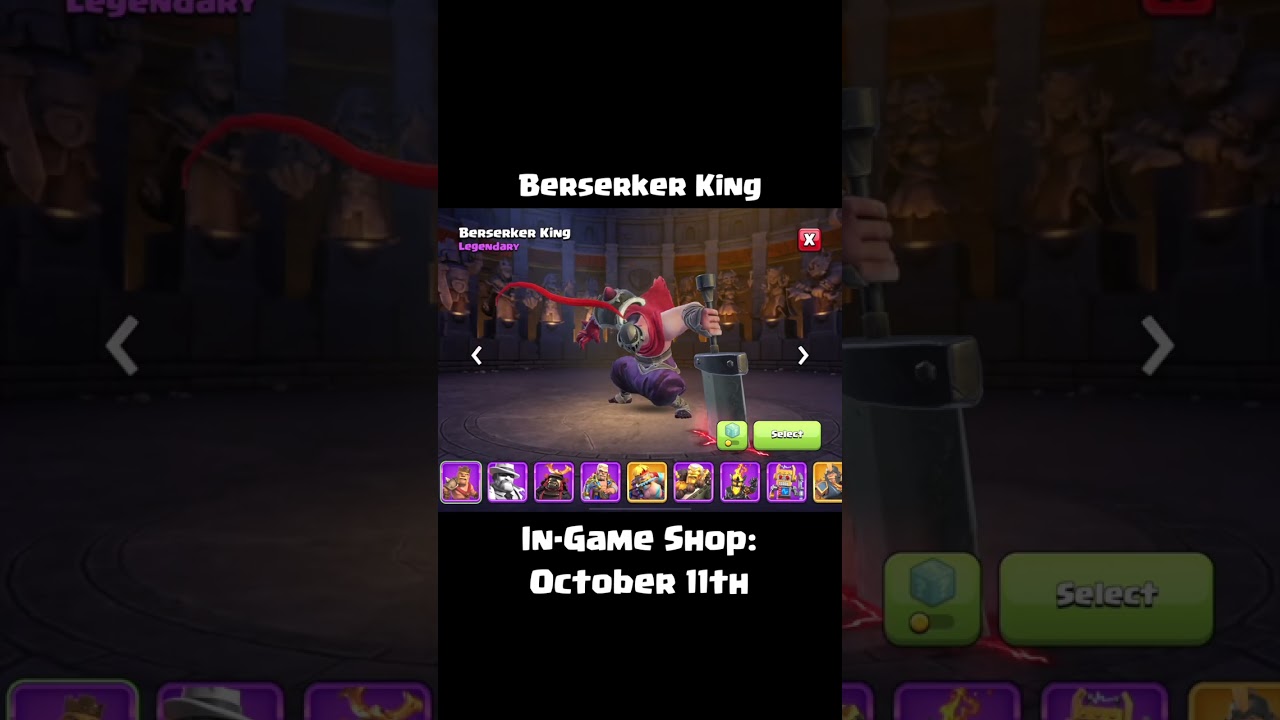 New Berserker King Skin Revealed for October! (Clash of Clans)