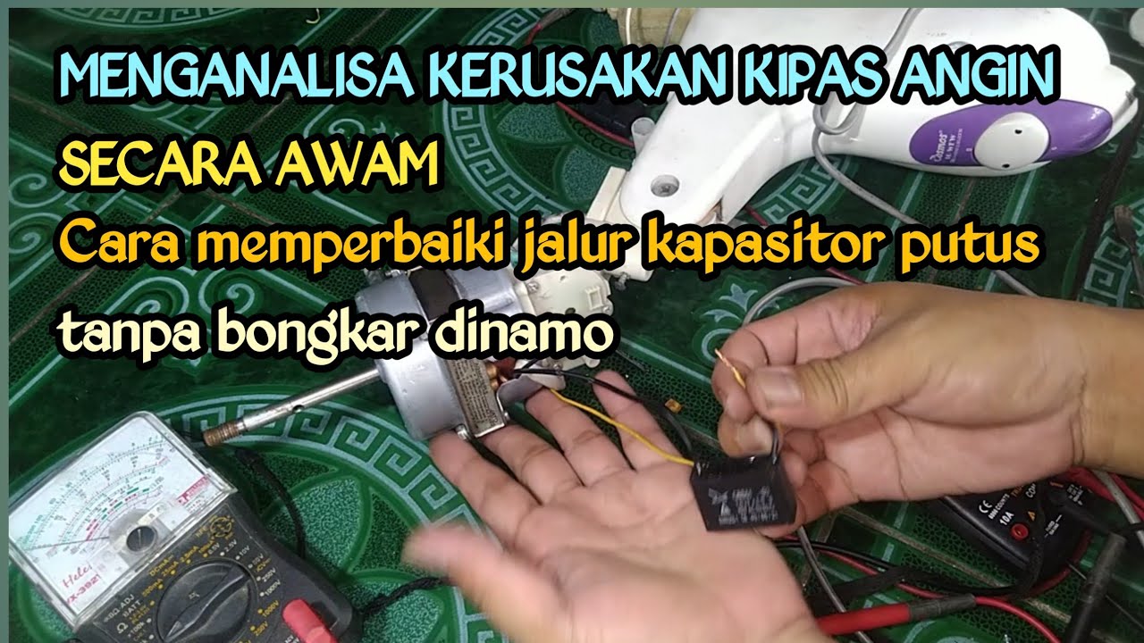 cara mengatasi jalur kapasitor putus tanpa bongkar dinamo