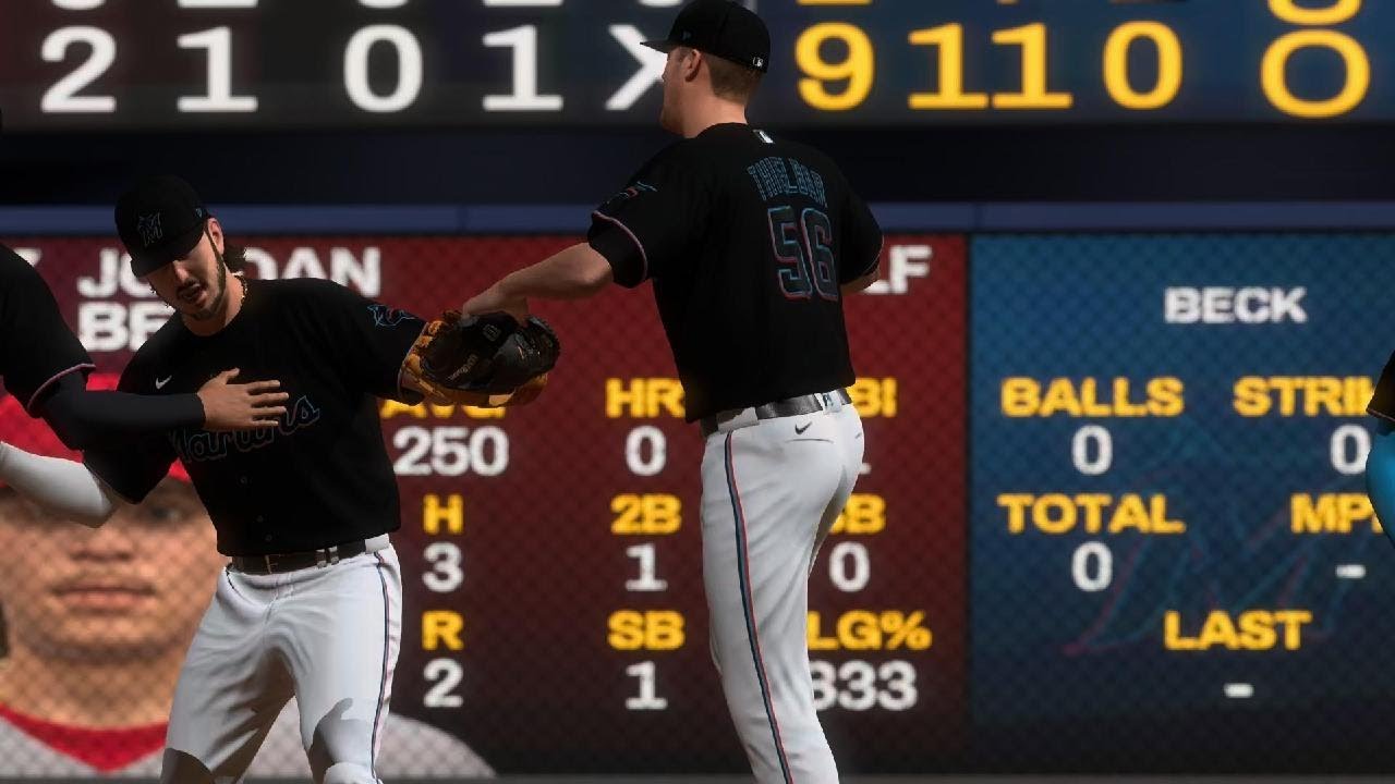 MLB The Show 21 2025 Fantasy draft Marlins NLDS game 2 recap
