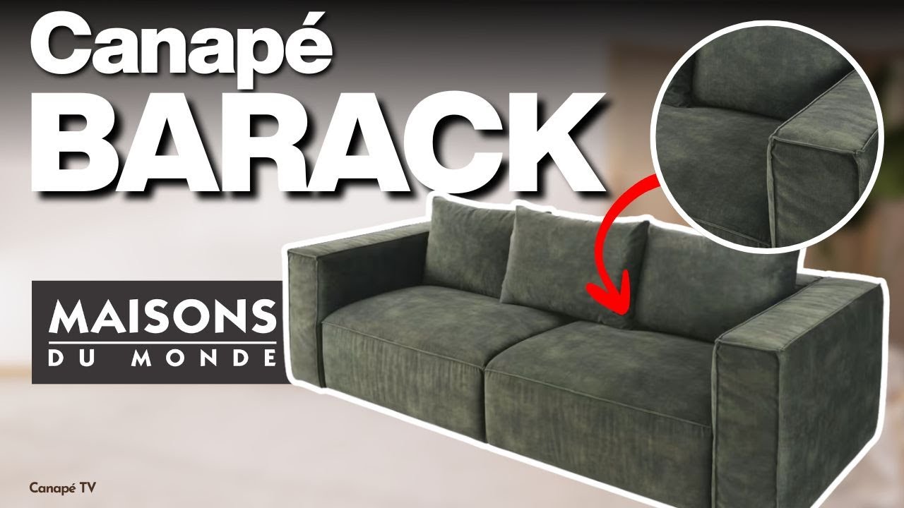 Avis canapé BARACK Maisons du Monde : superbe en velours, mais pas pour tous - Canapé TV