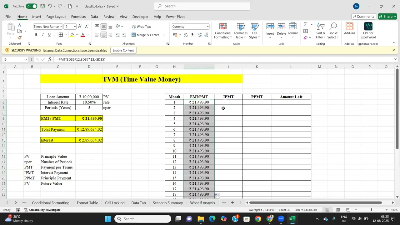 Master Time Value of Money (TVM) in Excel: FV, PV, PMT | Part 12