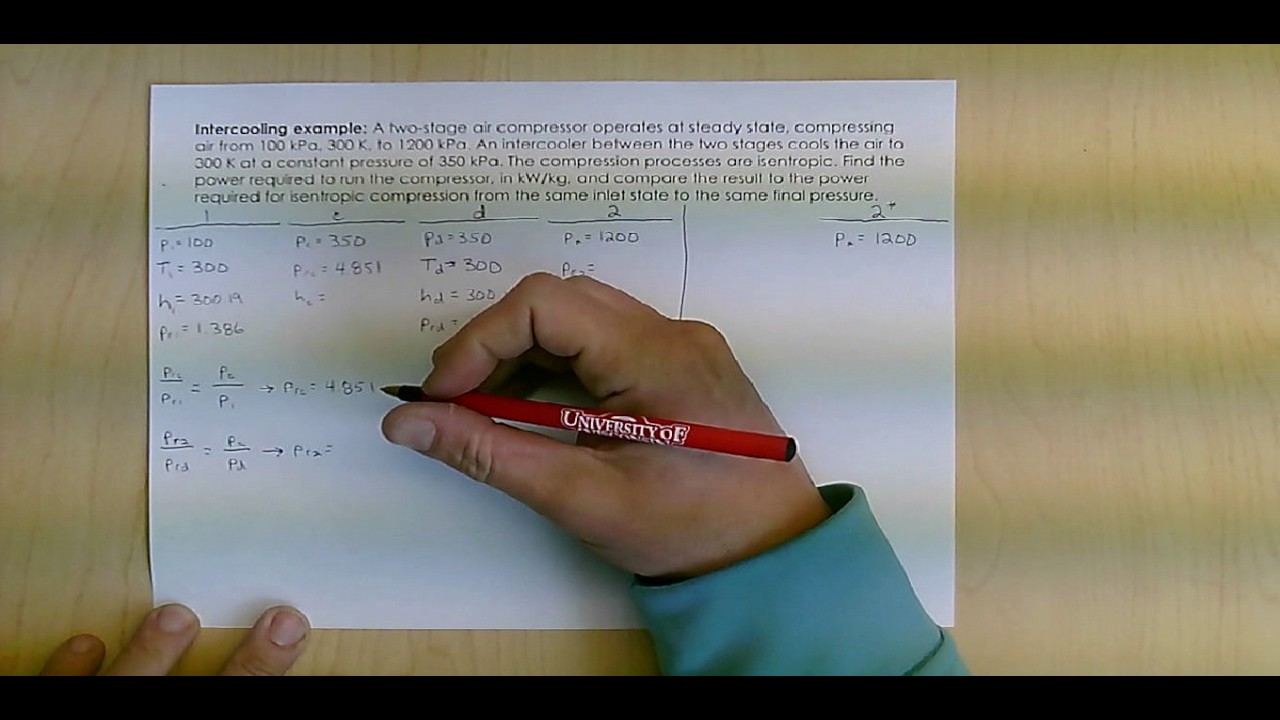 Thermodynamics Example 33: Intercooling