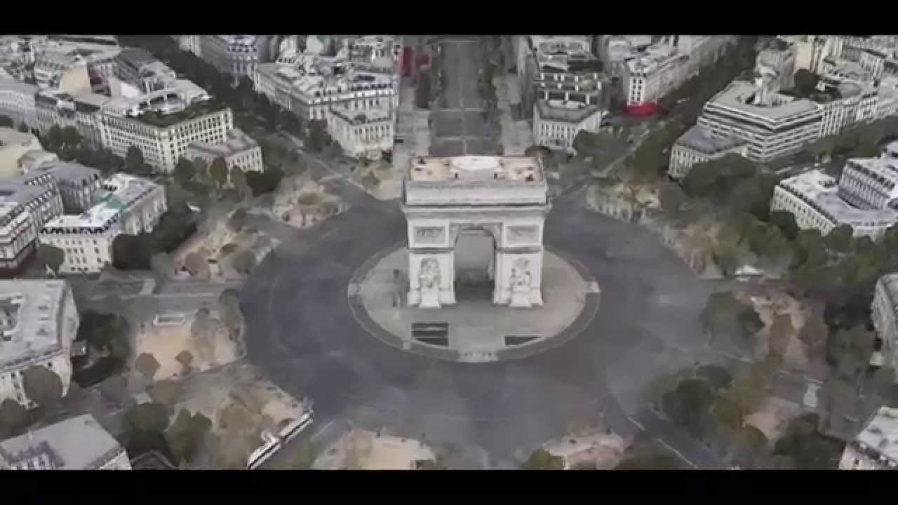 Flyover de Paris Fa&ccedil;on Apple et son Application Plans