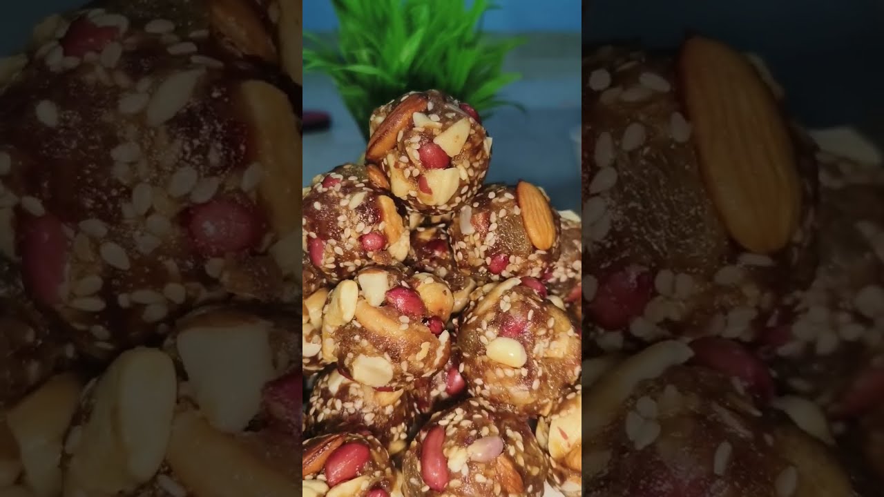 Dry fruit se bani Hui laddu khane me mast aur sehat me bhi mast #food #dryfruit #laddu #helthyfood 