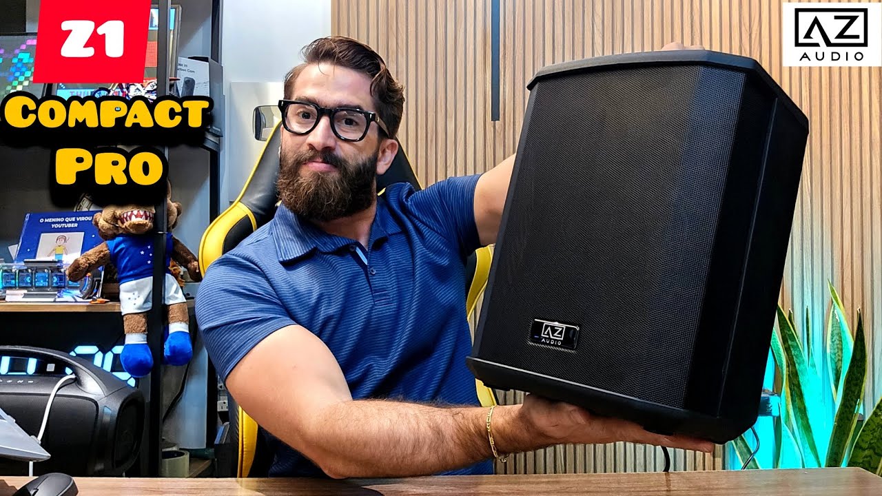 AZ ÁUDIO Z1 COMPACT PRO 300W: MELHOR CAIXA DE SOM PROFISSIONAL CUSTO BENEFÍCIO? (Unboxing/Analise)