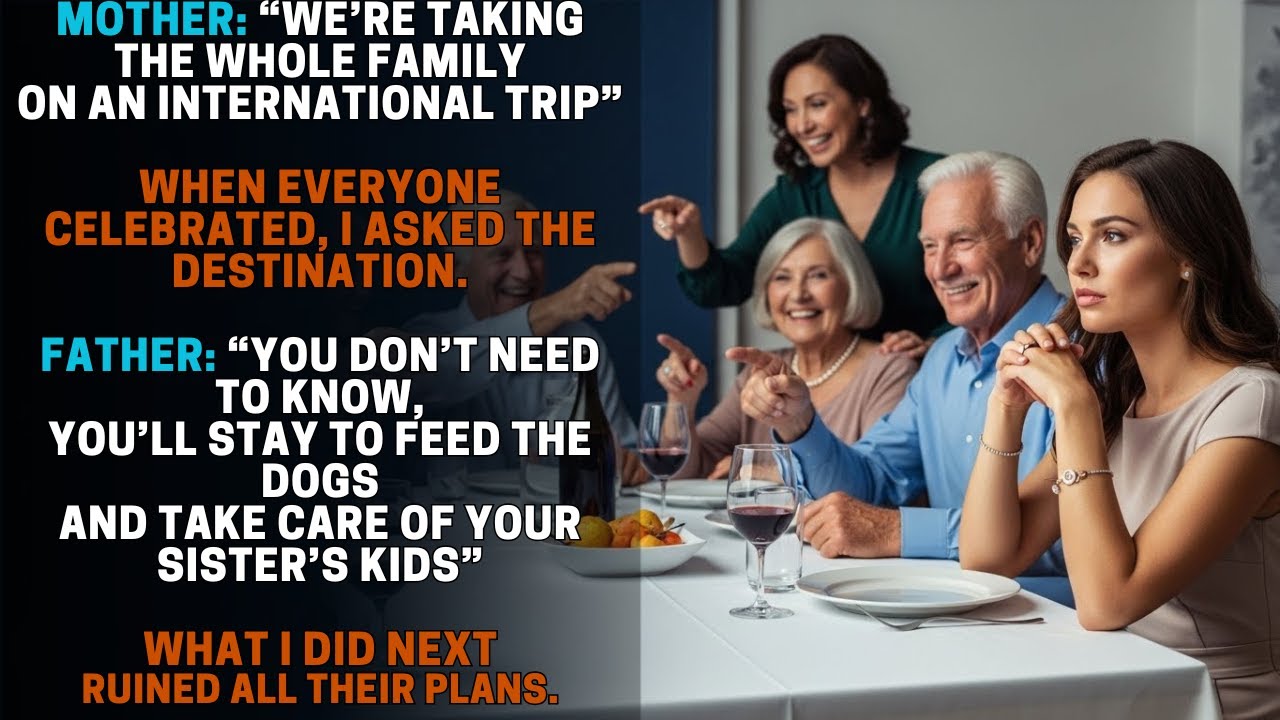 AT A FAMILY DINNER, THEY ANNOUNCED A BIG TRIP — AND TOLD ME I WASN’T INVITED