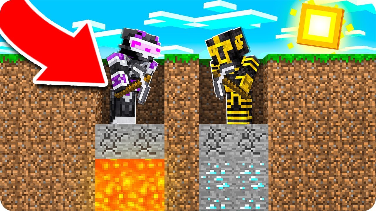 ¡¡SÓLO PUEDES CAVAR HACIA ABAJO EN MINECRAFT!! 😱