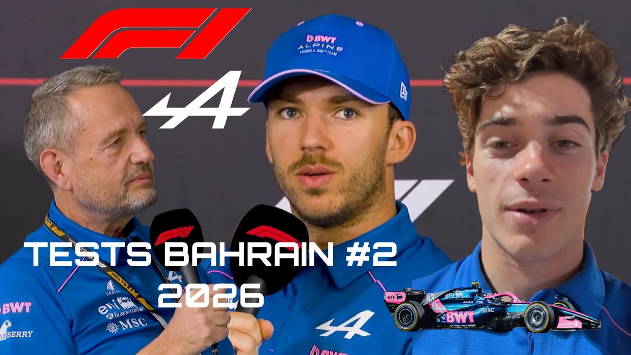 FRANCO COLAPINTO🇦🇷 PIERRE GASLY🇫🇷 STEVE NIELSEN de ALPINE F1 POST TESTS BAHRAIN #2 DIA 2 2026