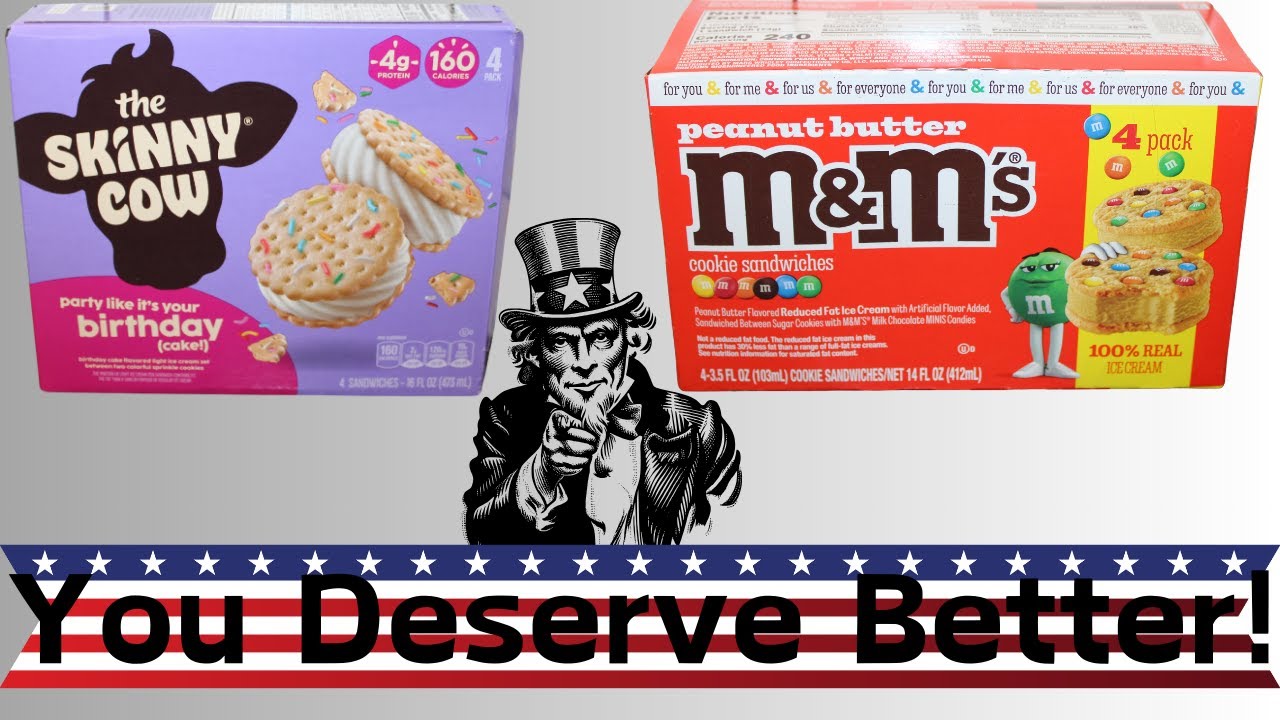 The Skinny Cow Birthday Cake & “Peanut Butter M&M’s Cookie Sandwiches” Review