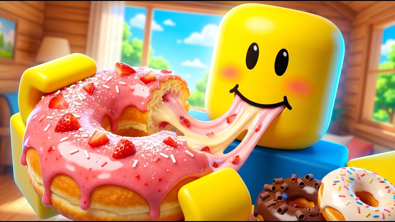 🍩 NOOB MAKES THE PERFECT DONUTS FROM SCRATCH! Cozy Roblox ASMR