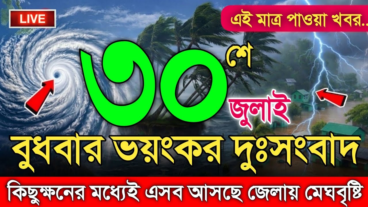 Today's Weather Forecast, Low Pressure, Thunderstorms, Heavy Rain and Flooding | July 29, 2026 | ...