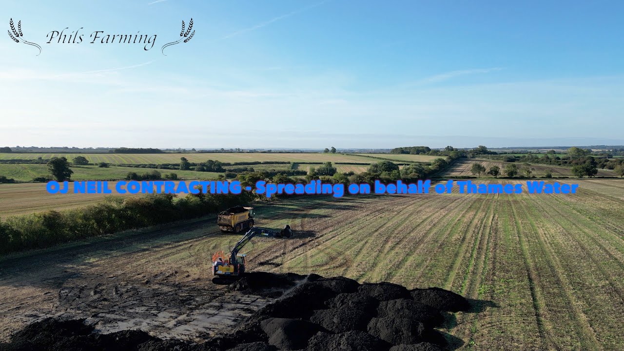 Spreading Sewerage Cake with O J Neil Contractors and their Vredo on Behalf of Thames Water 2023.