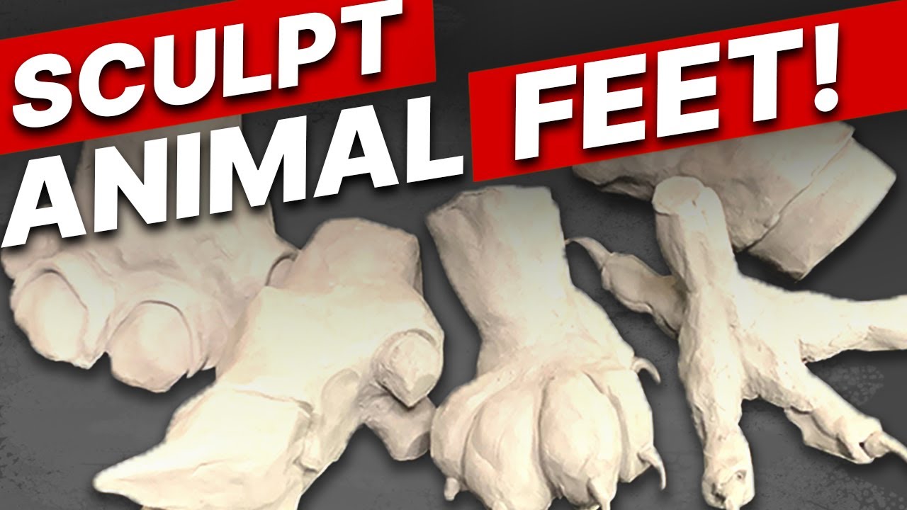 How to Sculpt Animal Feet in Clay | Make Paws, Hooves, Claws, Cloven Hooves, and Pads