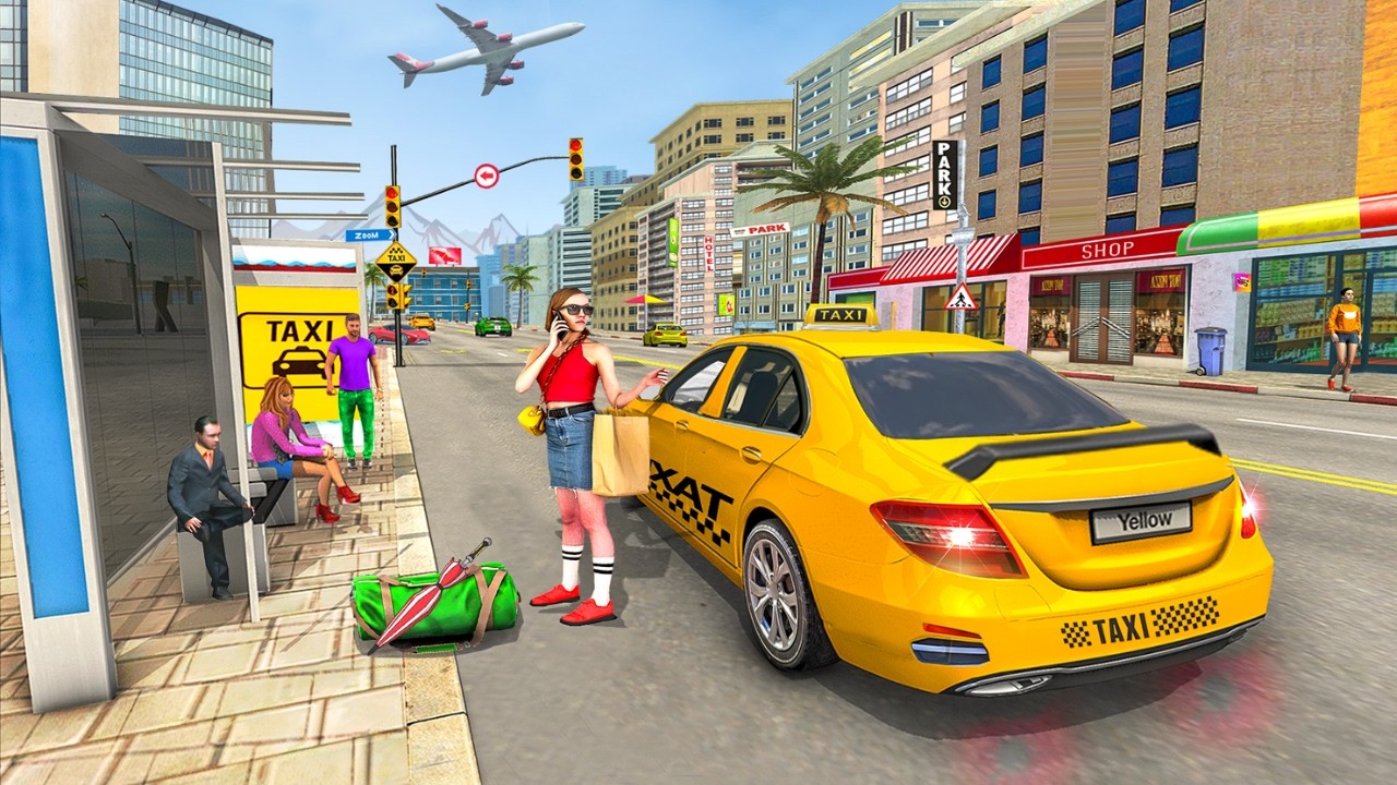 US Taxi Car Parking Simulator Gameplay | Complete Safe Taxi Driving Missions