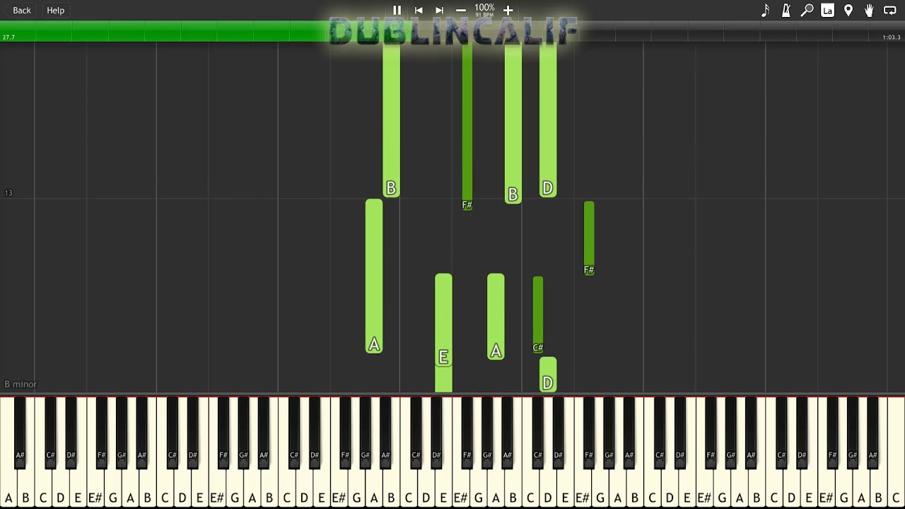 Pokemon X & Y - AZ Theme Piano Tutorial Synthesia