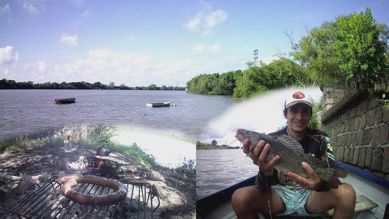 Pescando y cocinando en la costa del frigorífico de Gualeguaychú!