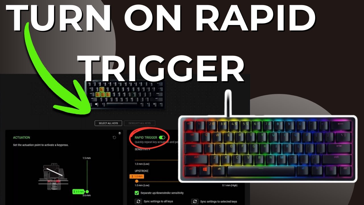 Как включить функцию быстрого срабатывания курка на Razer Huntsman Mini Special Edition