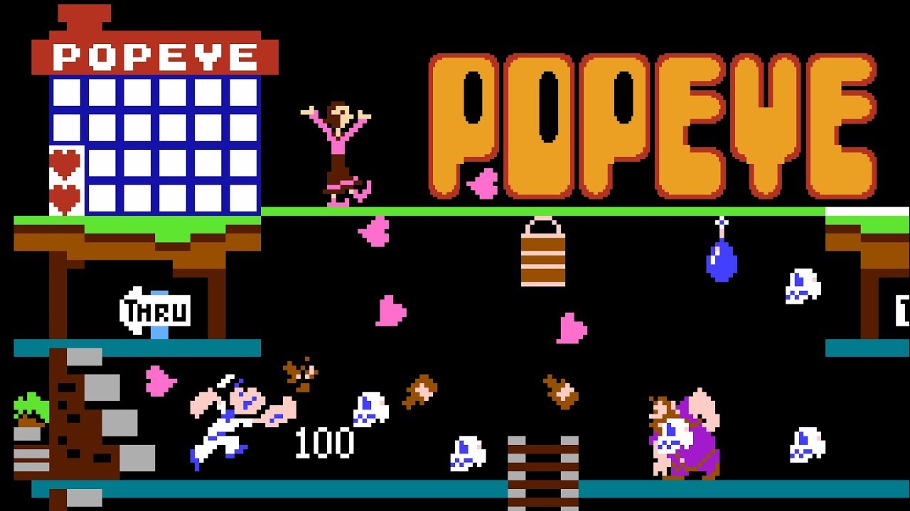 [NES 60fps] Popeye - 10 Rounds play