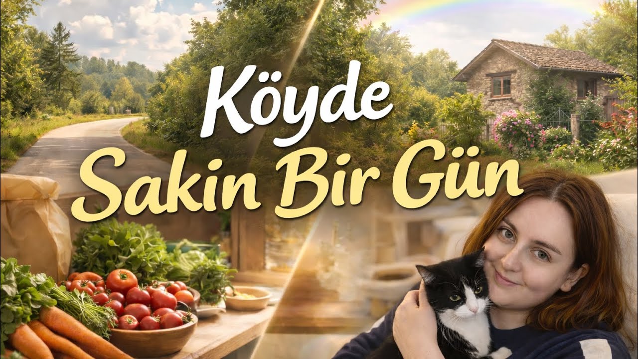 Bir Gün Böyle Geçti | Köyde Sessiz Bir Gün, Pazar Yolu, Kedi & Gökkuşağı 🌿