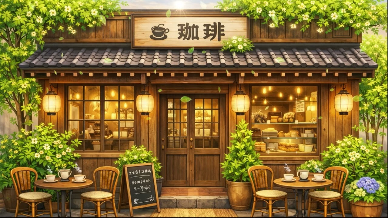 Peaceful Japanese Coffee Shop ☕ | Warm Jazz Ambiance
