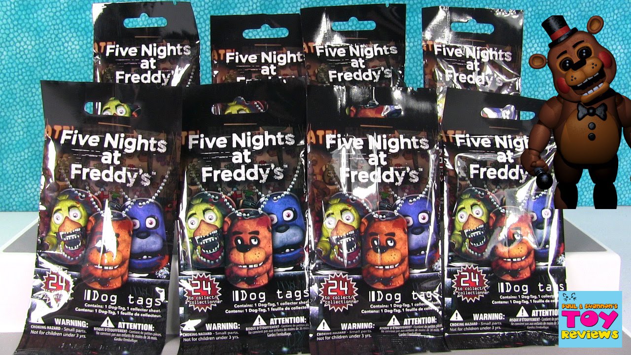 FNAF Dog Tags Blind Bag Opening Five Nights At Freddy's Toy Review | PSToyReviews