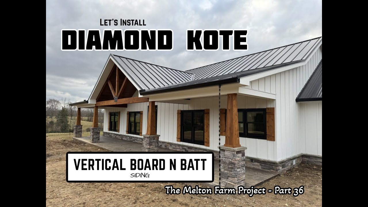 How to Install Diamond Kote vertical board & batt siding Part 36