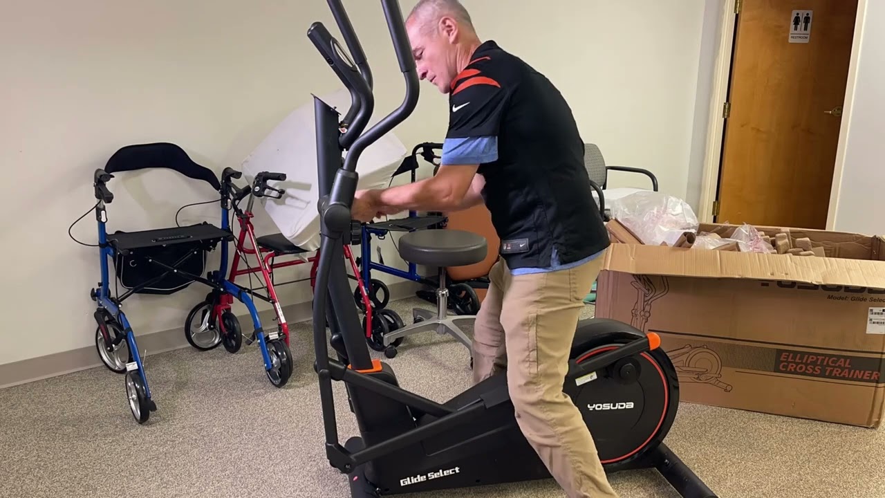 Распаковка и сборка магнитного эллиптического тренажера FED Fitness YOSUDA ​​с большим шагом