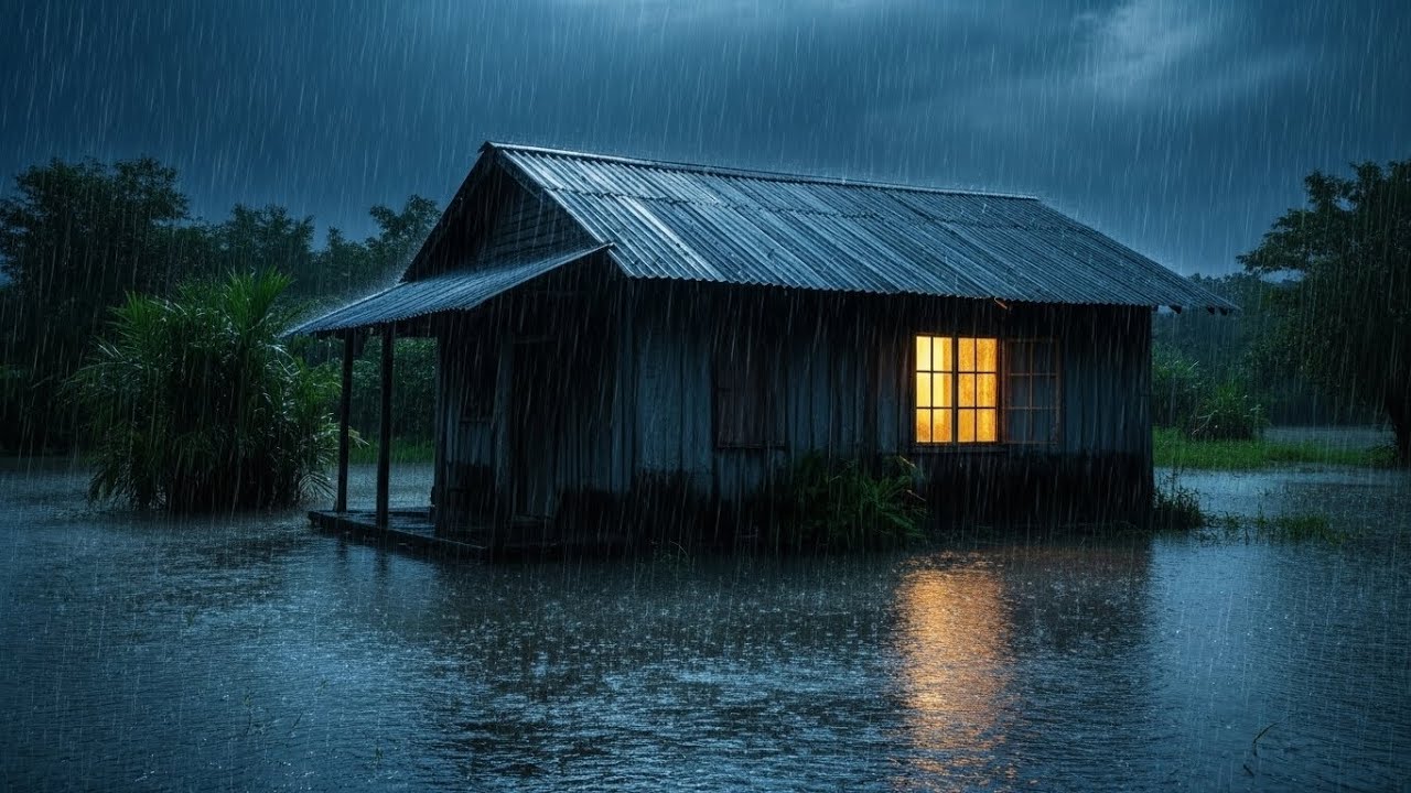 Heavy Rainstorm on Tin Roof 🌧️ Deep Sleep Sounds for Relaxation & Calm Night #31