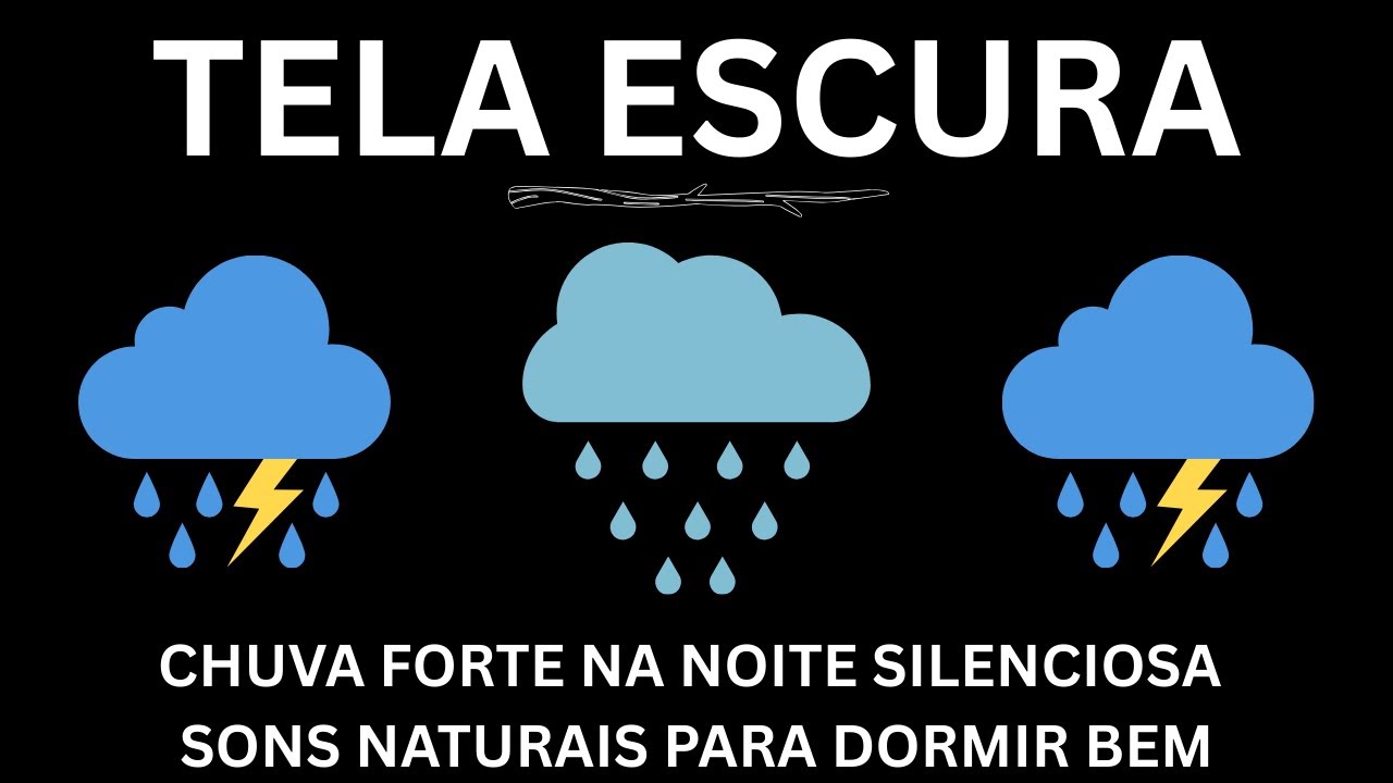 Chuva Forte na Noite Silenciosa | Sons Naturais para Dormir Bem | Sons Relaxantes para Dormir