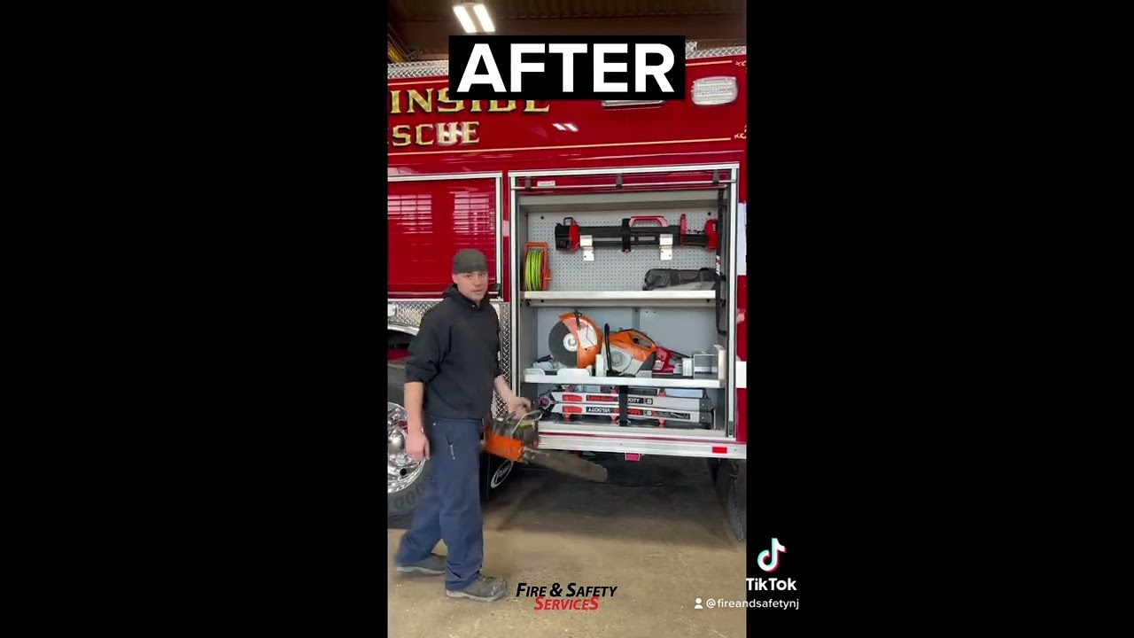 BEFORE & AFTER Mounting & Fabrication Mountainside #fire #Department. Pierce Enforcer #Rescue Pumper