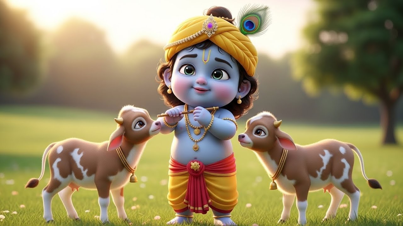 “गोपाष्टमी पर लाला का मासूम रूप😊 लाला आज बछड़ियों चराने गए पहली बार🐄